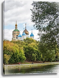 Постер Андреев Алексей Москва, Россия. Вид на Новоспасский монастырь летом