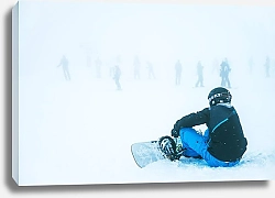 Постер Енацкая Мария Французские Альпы. Одинокий сноубордист