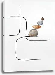Постер Simple Abstract. TAS Studio by MaryMIA Balance. Lines and stones 10