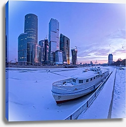 Постер Юрий Дегтярёв Москва. Зимний Москва-Сити и река Москва