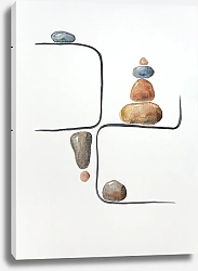 Постер Simple Abstract. TAS Studio by MaryMIA Balance. Lines and stones 12