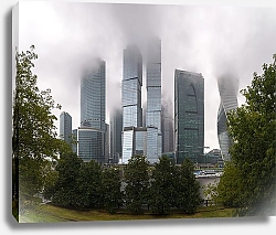 Постер Юрий Дегтярёв Москва-Сити в облаках 2