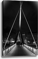 Постер Енацкая Мария Франция. Лион. Ночной мост через реку
