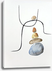 Постер Simple Abstract. TAS Studio by MaryMIA Balance. Lines and stones 4