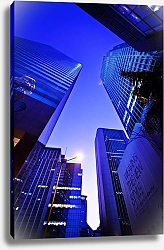 Постер Кузьмин Павел Гонконг, о.Гонконг, небоскребы в сумерки