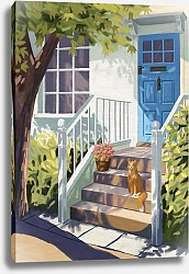 Постер Наташа Чувинова Кошка на ступенях