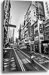 Постер Кузьмин Павел Гонконг, о.Гонконг, Хеннеси роуд, Старик на велосипеде