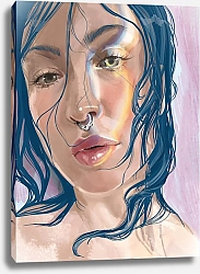 Постер Юлия Швед Девушка с синими волосами