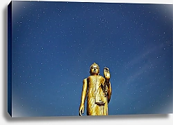 Постер Кузьмин Павел Стоящий Будда, Таиланд, ночной кадр, свет от луны