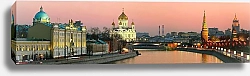 Постер Мелихов Илья Москва, Россия. Вечерняя панорама с Храмом Христа Спасителя  1