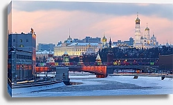 Постер Мелихов Илья Москва, Россия. Вечерний вид на Кремль. Зима