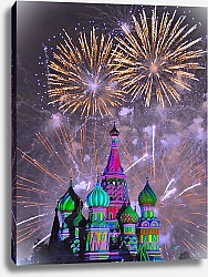 Постер mostheatre Москва, Россия. Салют над храмом Василия Блаженного