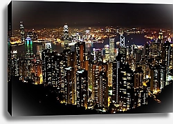 Постер Кузьмин Павел Ночной Гонконг, вид с Пика Виктории