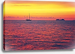 Постер Кузьмин Павел Таиланд, остров Самуи, яхта на закате