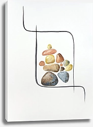 Постер Simple Abstract. TAS Studio by MaryMIA Balance. Lines and stones 11