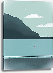 Постер Landscapes by Julie Alex Boat on the lake