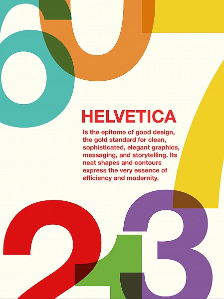 Coloured helvetica