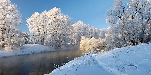 Истра, Россия. Зимний пейзаж