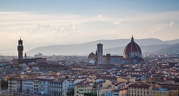 Италия, Флоренция. Панорамный вид с Пьязалле Микелеанджело №2. Закат