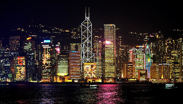 Китай. Ночной Гонконг