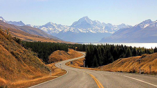 Новая Зеландия. Дорога в горы Кука