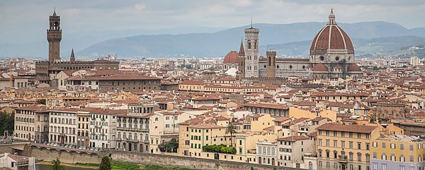 Италия, Флоренция. Панорамный вид с Пьязалле Микелеанджело №4