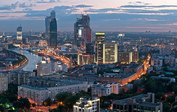 Россия, Москва. Вид с Высотки на центр 