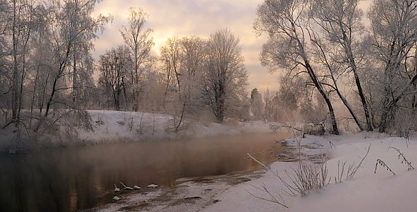 Река Истра, Россия. Зимняя река