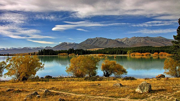 Новая Зеландия. Осень на озере Текапо