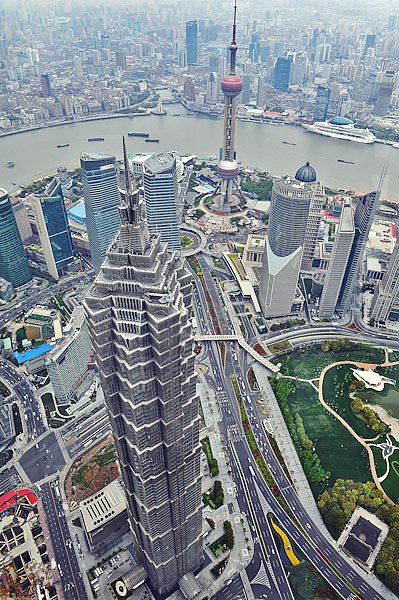 Китай. Шанхай с высоты 100-го этажа