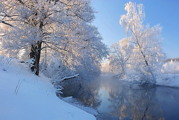 Истра, Россия. Морозная зима