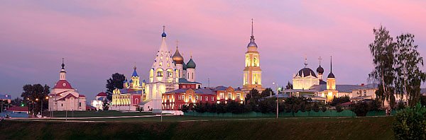Коломна, Россия. Вечерний вид на исторический центр