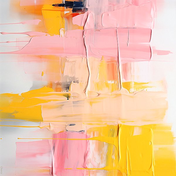 Нежные полоски #абстракция #красивые линии #розово-желтый хаос