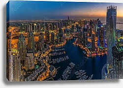 Постер ОАЭ, Дубай. Dubai Marina