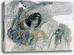Постер Врубель Михаил The Six Winged Seraph, from 'The Prophet', by Alexander Pushkin, 1905