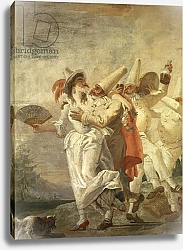 Постер Тиеполо Доменико Джованни Pulcinella in Love, c.1793
