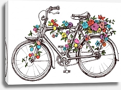 Постер Велосипед с цветами 1