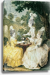 Постер Кармонтель Луи La Marquise de Montesson, La Marquise de Crest and la Comtesse de Damas drinking tea