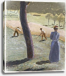 Постер Макке Огюст (Auguste Maquet) Workers in a Field at Kandern; Arbeiter auf dem Feld bei Kandern, 1907