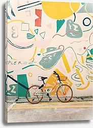 Постер Велосипед у разрисованной стены