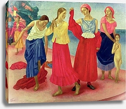 Постер Петров-Водкин Кузьма Young Women on the Volga, 1915