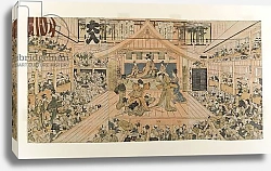 Постер Тоёкуни Утагава Interior View of the Kabuki Theater Kawarazaki-za, c.1800-1803