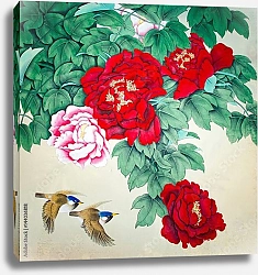 Постер Китайские цветы и птицы