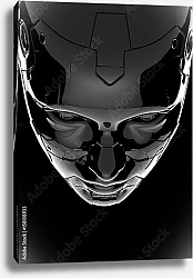 Постер Голова киборга на черном фоне