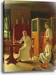 Постер Венецианов Алексей Morning of the Lady of the the Manor, 1823
