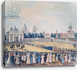 Постер Школа: Русская 19в. The Visit of Alexander I to the Alexander Nevsky Monastery, 1821