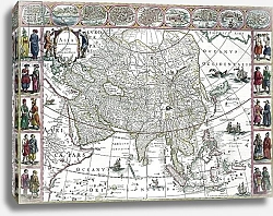 Постер Бланк Дж. Asia noviter delineata, 1617
