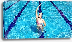 Постер Упражнения в бассейне