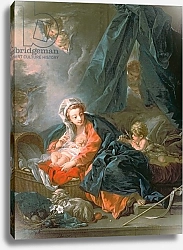 Постер Буше Франсуа (Francois Boucher) Madonna and Child, 18th century