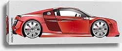 Постер Модель красного спортивного автомобиля